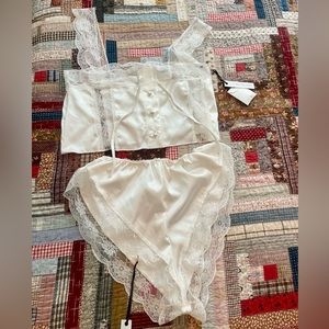 BHLDN Kat the label bridal lingerie size XS top and S bottoms